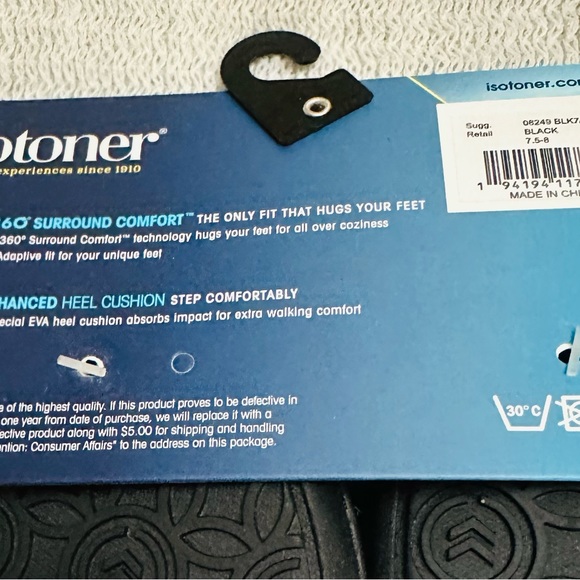 ISOTONER WOMEN’S SABRINE HOODBACK SLIPPERS - Picture 7 of 10